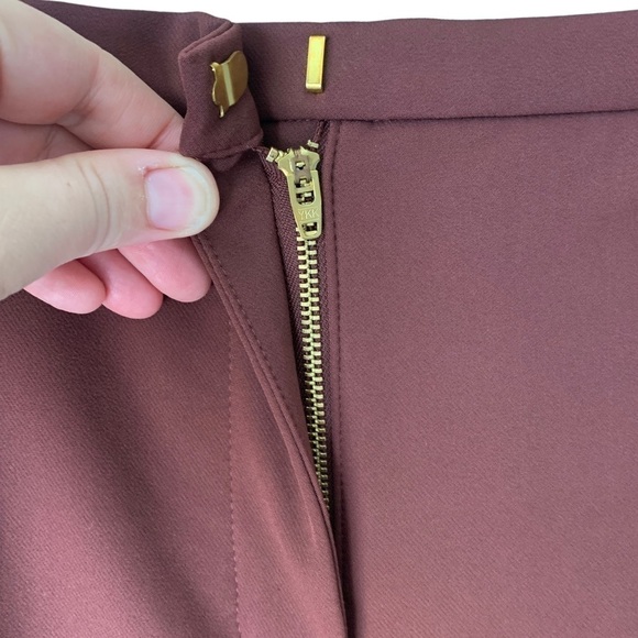 Aritzia Wilfred Laure Pant Truffle Rust High Rise Tailored Slim Leg Trouser Sz 6 - Picture 5 of 11